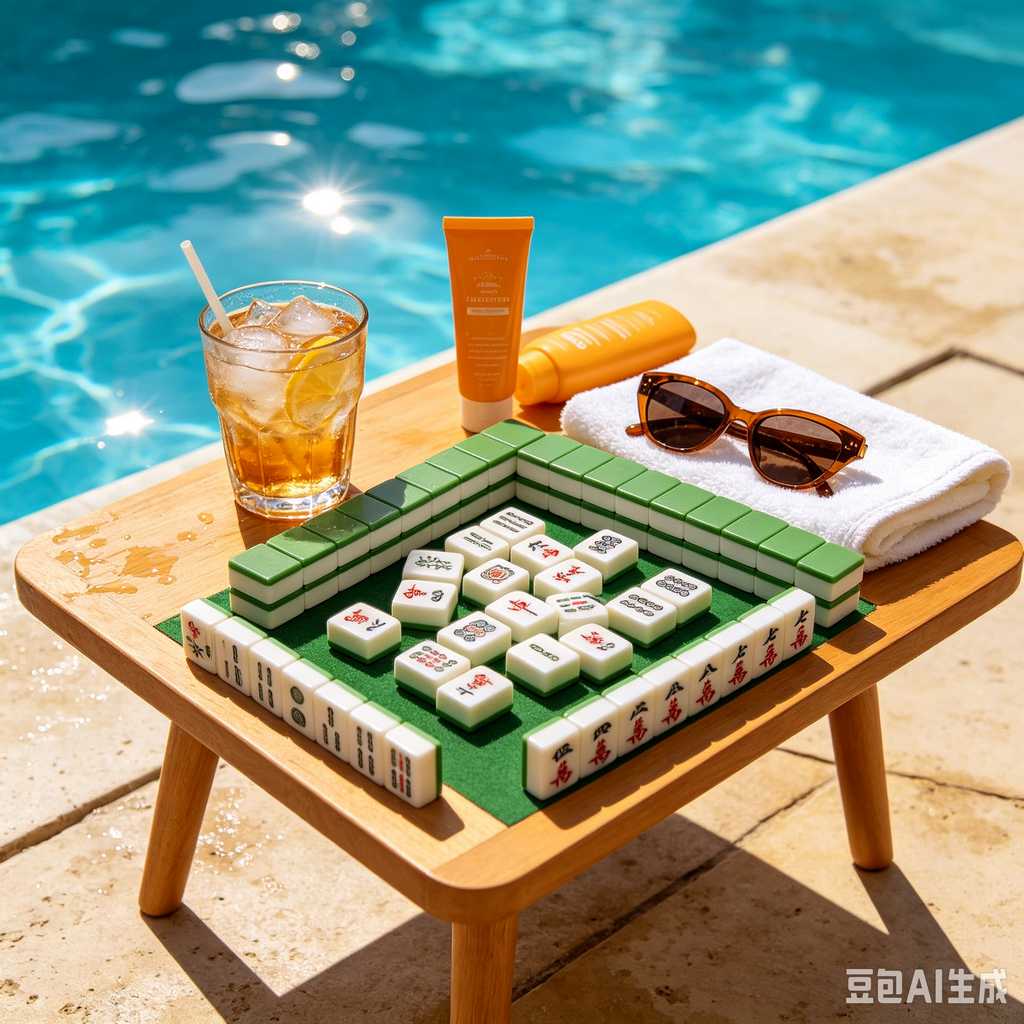 bamboo wood mahjong set